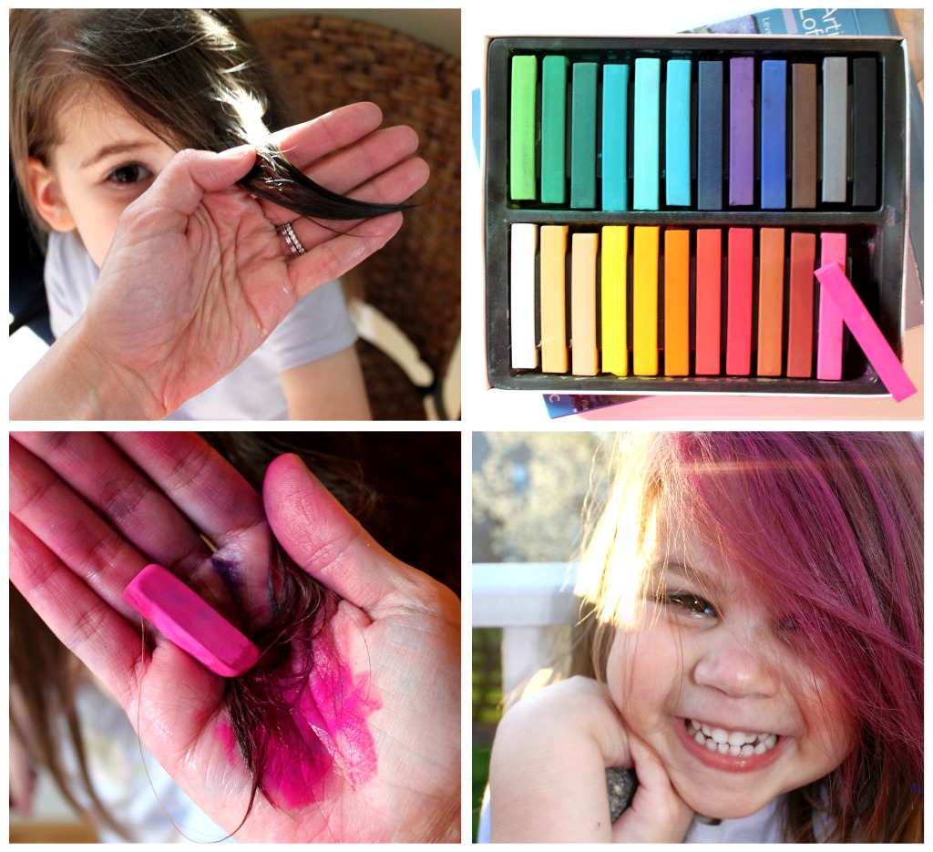 How to dye hair with chalk (pastels)