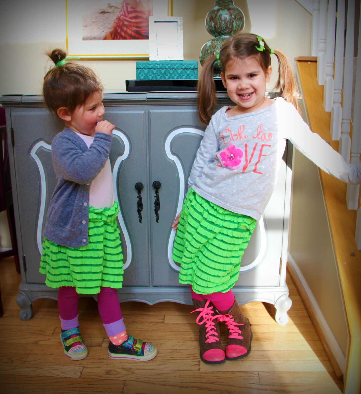 ruffled skirts made with pre-ruffled fabric:::Little Pink Monster