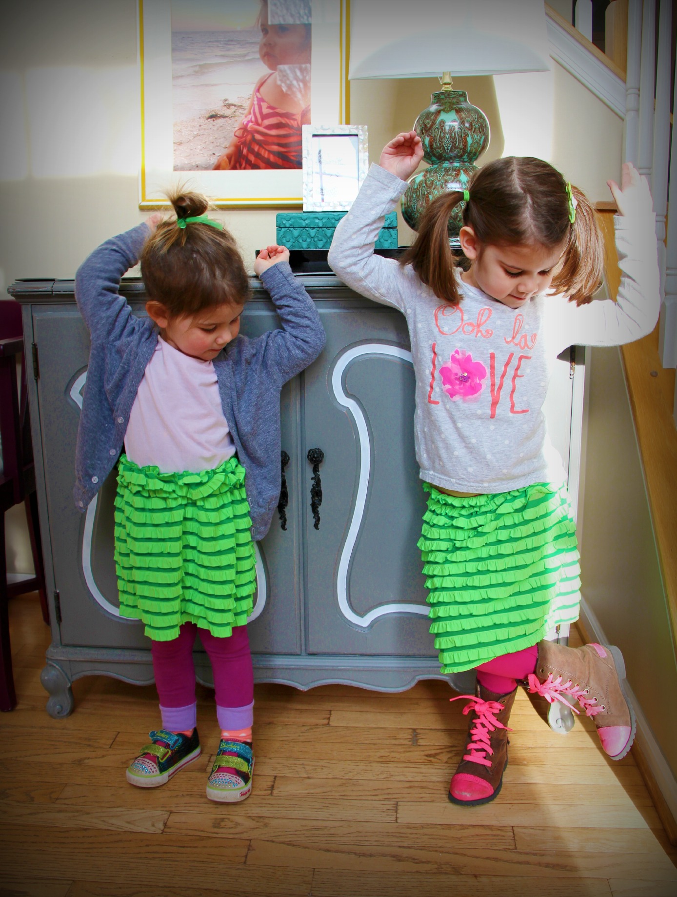 ruffled skirts made with pre-ruffled fabric:::Little Pink Monster