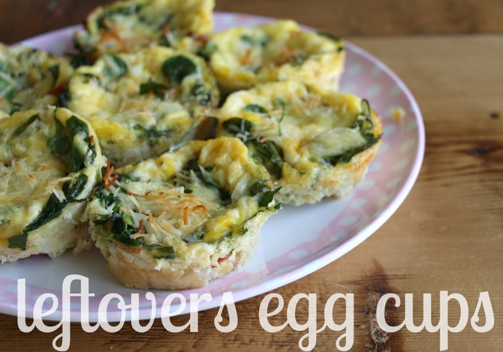 Little Pink Monster::Use your leftover like diced meats, sauteed onions & roasted veggies to make fantastic egg cups, it's a great grab-n-go breakfast!