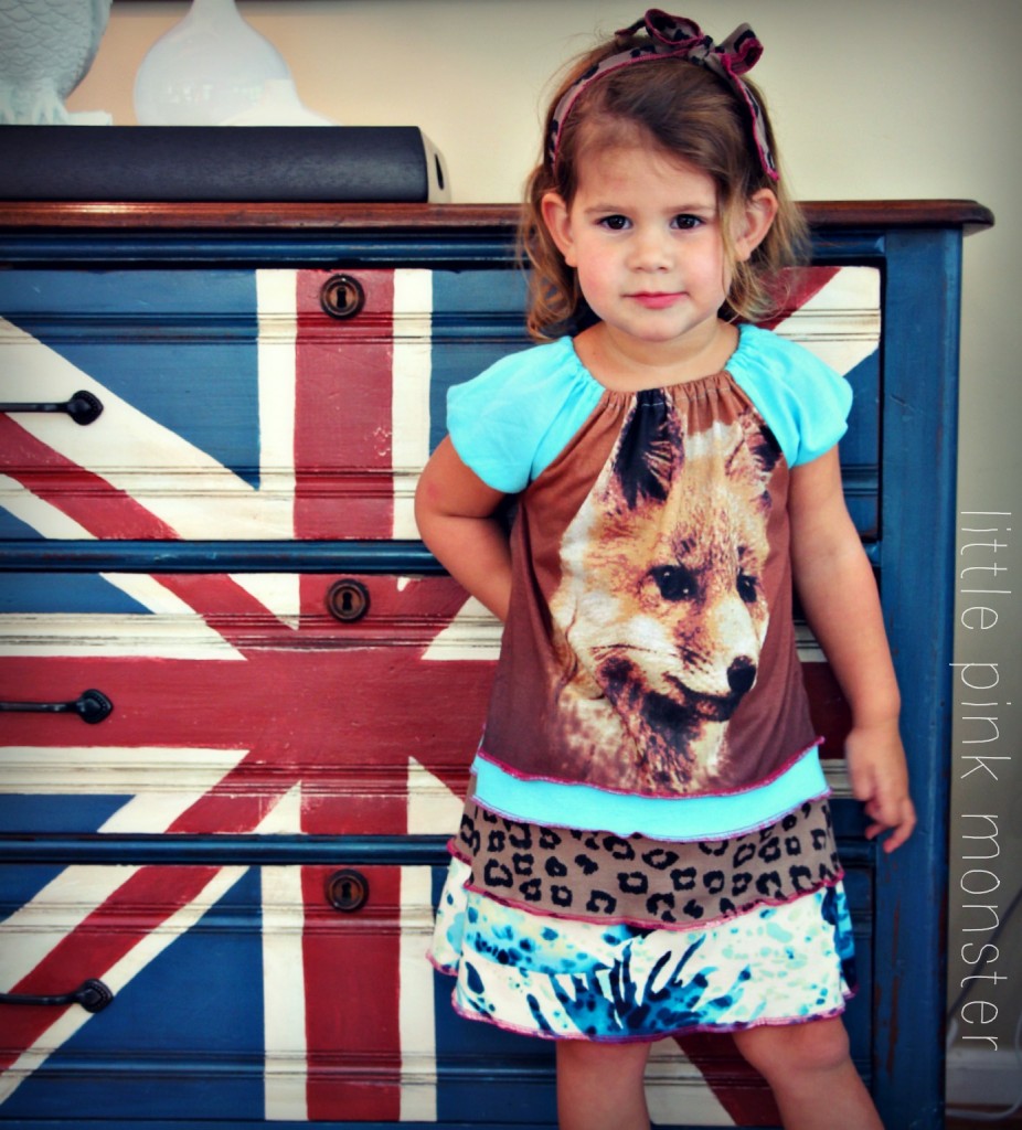 Foxy Girl DIY Tshirt Dress by Little Pink Monster