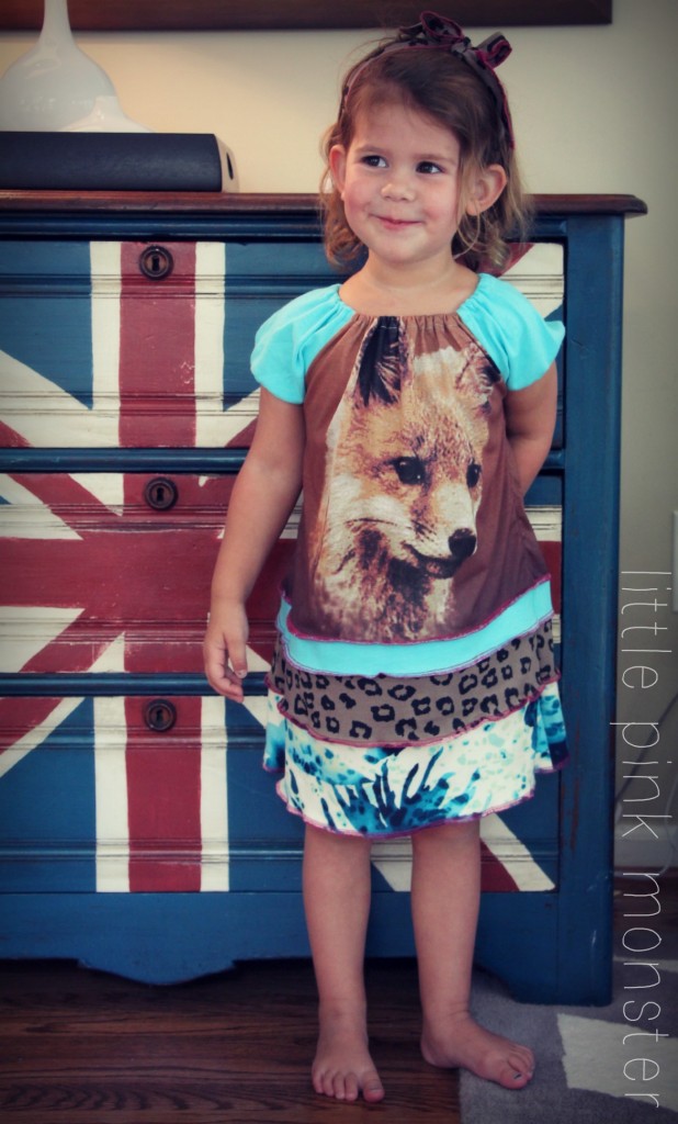 Foxy Girl DIY Tshirt Dress by Little Pink Monster