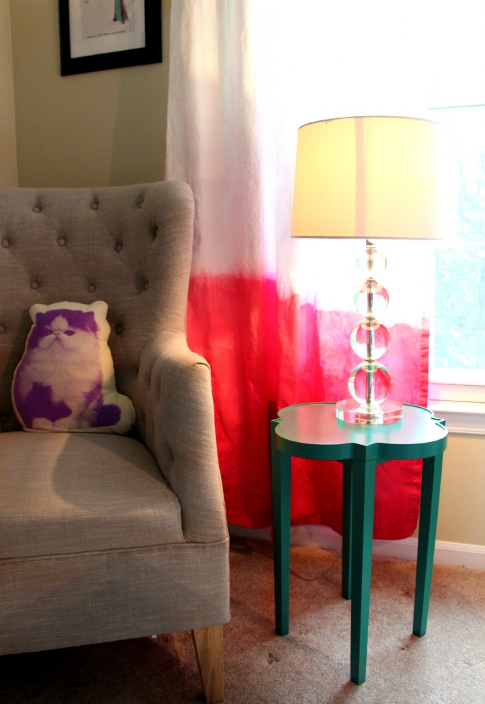 DIY Dip Dyed Ombre Window Panel Curtains:: by Little Pink Monster