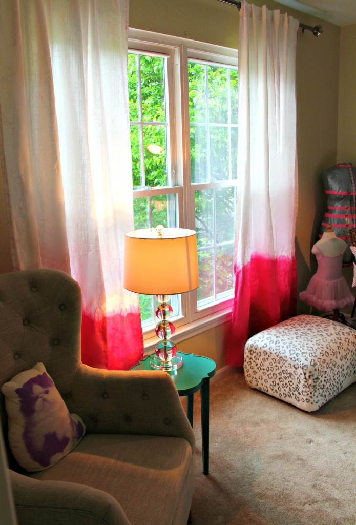 DIY Dip Dyed Ombre Window Panel Curtains:: by Little Pink Monster