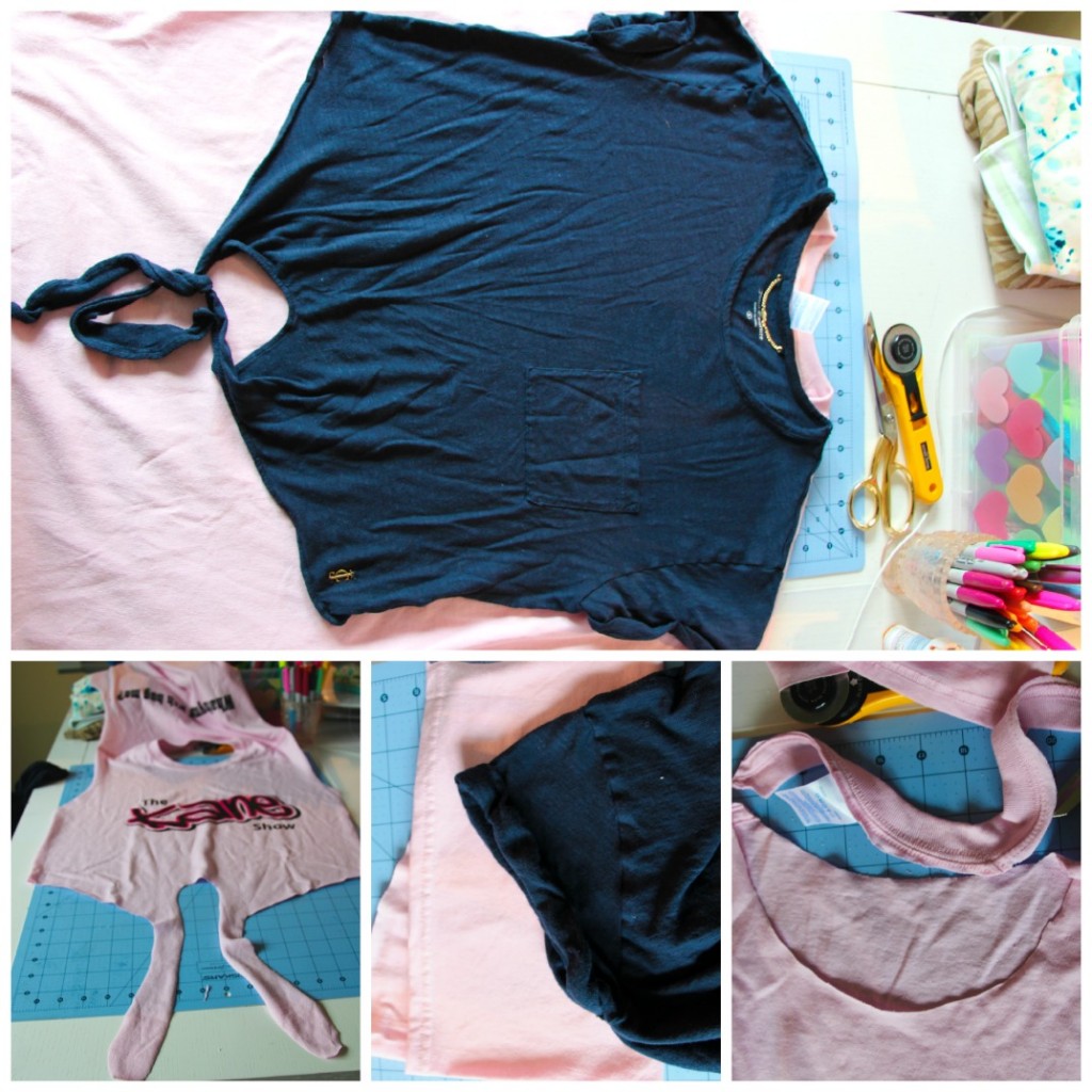 how to make a too big shirt smaller, cuter & something you'll actually wear! by Little Pink Monster