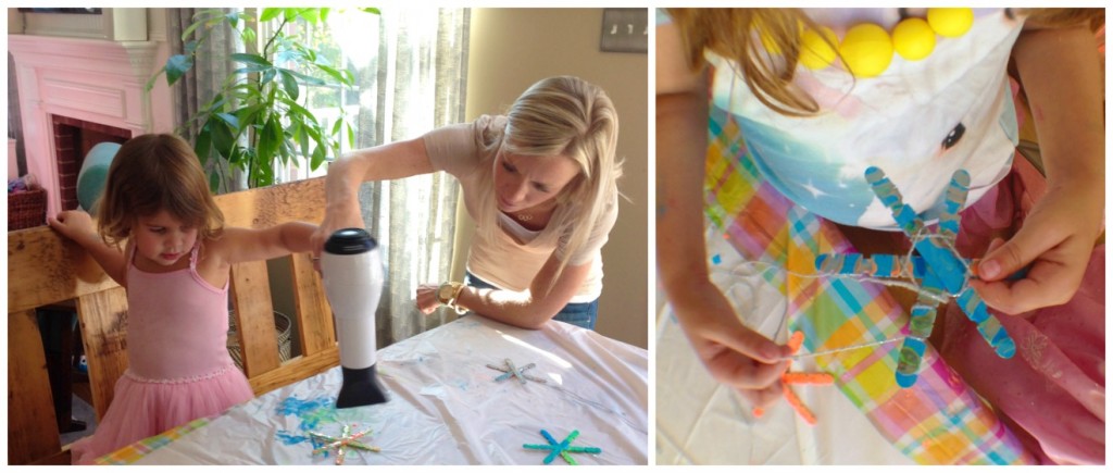 kid craft: diy glow in the dark spider web by Little Pink Monster