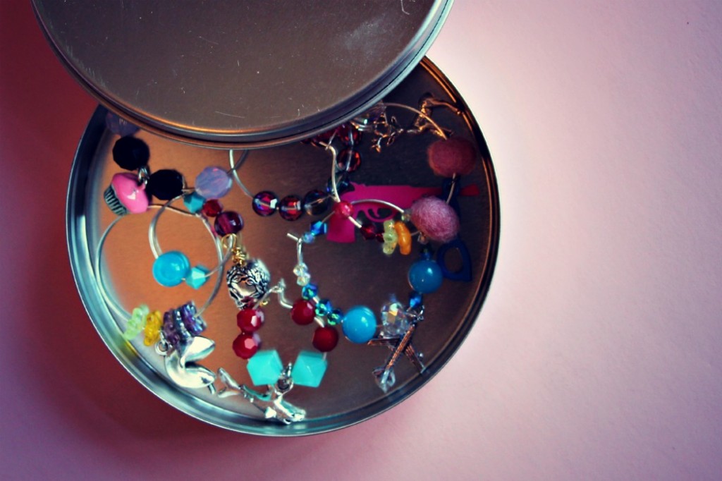 DIY Champange or Wine Glass Charms:: by Little Pink Monster