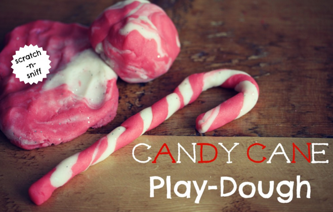 candy cane play-dough by little pink monster