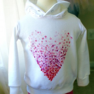 Falling Dots Heart Sweatshirt