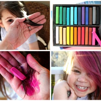 How to dye hair with chalk (pastels)