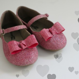 DIY Princess Aurora Glitter Shoes