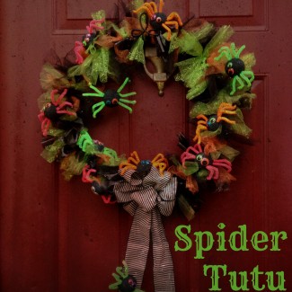 Spider Tutu Wreath: A Halloween Kid Friendly Craft